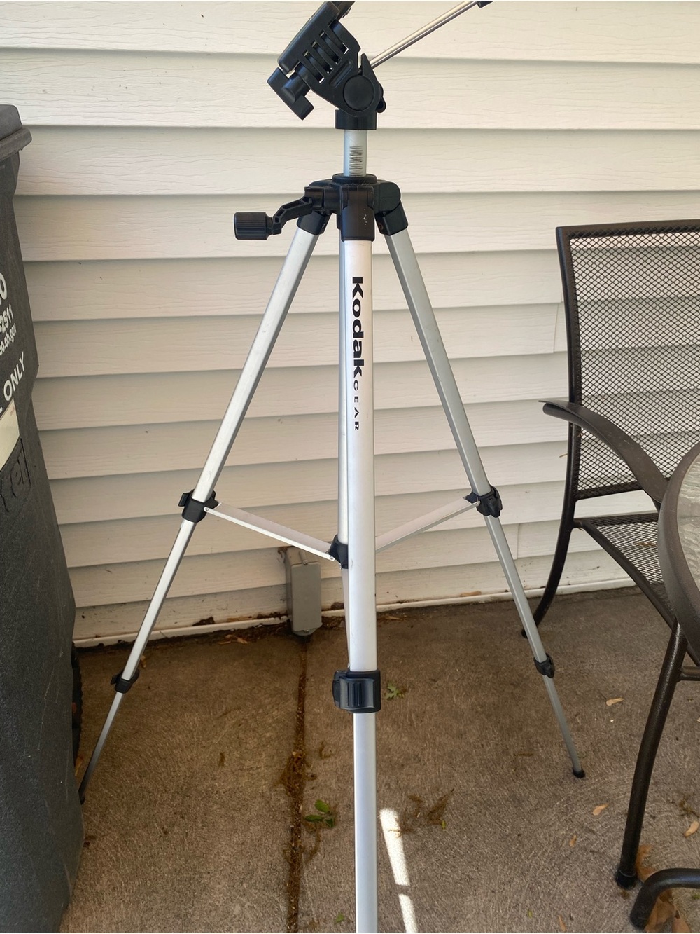 Kodak Silver and Black Camera Tripod with Adjustable Head